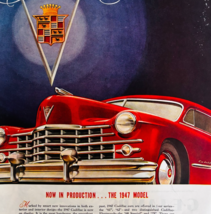 1947 Cadillac Fleetwood Advertisement Vintage Automobilia Luxury Car DWUU5 - $570.01 MXN