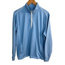 Johnnie-O Prep-Formance Pullover Mens Medium Blue 1/4 Zip Stretch Long Sleeve M - £27.87 GBP