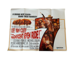 The Magnificent Seven Ride Originale UK Quad Film Poster. Lee Van Cleef - $1,711.30 MXN