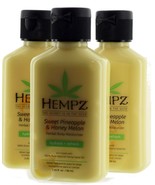 3 PK Hempz Sweet Pineapple &amp; Honey Melon Herbal Body Moisturizer, 2.25 f... - $29.11 CAD