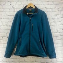Core Concepts Fleece Jacket Teal Blue Green Womens Sz L Waist Tie Polartec - $24.74