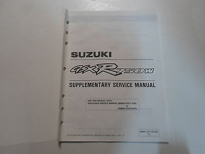 Primary image for 1995 Suzuki GSXR50W Supplementary Service Manual FACTORY OEM BOOK 95 DEALERSHIP