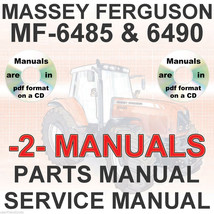 Massey Ferguson MF6490 MF 6490 Tractor SERVICE &amp; PARTS Manual -2- MANUAL... - $32.98