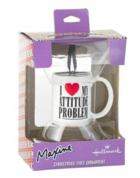 Hallmark  Maxine - I Love My Attitude Problem - Coffee Cup - Keepsake Ornament - £15.33 GBP
