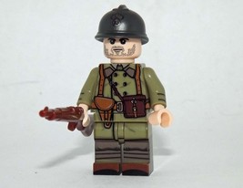 French Army Soldier WW2 Building Minifigure Bricks US - £6.30 GBP