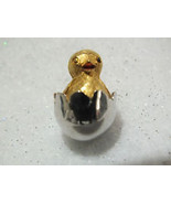 Avon Chick Hatching from Silvertone Egg Pin circa 1977 - $15.00