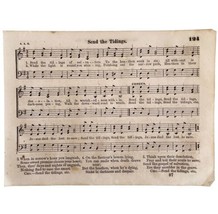1865 Send The Tidings Victorian Sheet Music Small Page Happy Voices PCBG15C - £19.74 GBP
