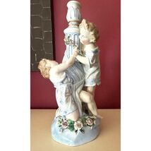 Antique Porcelain Figural Bowl or Candelabra Base Dresden? Children 10" ... - $239.00