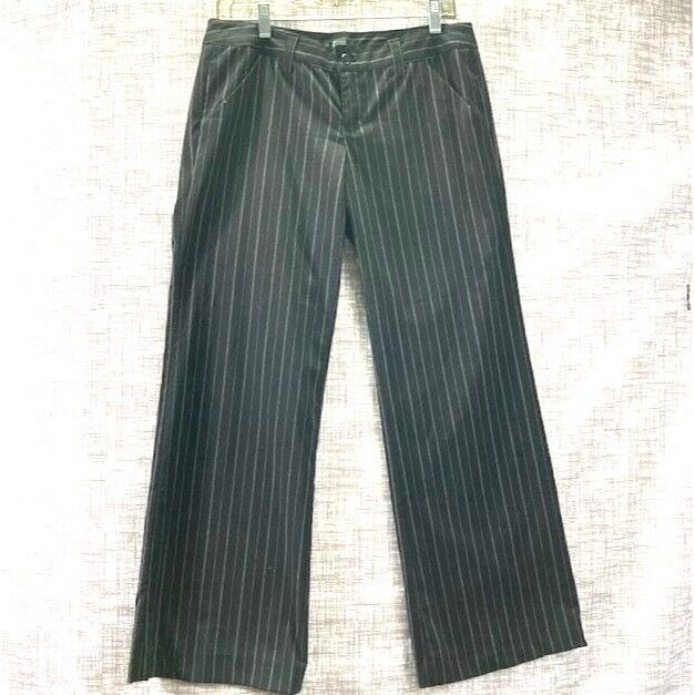 Primary image for Frenchi Womens Dress Pants Size 7 Black Grey  Pinstripe Vintage