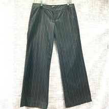Frenchi Womens Dress Pants Size 7 Black Grey  Pinstripe Vintage - £12.96 GBP