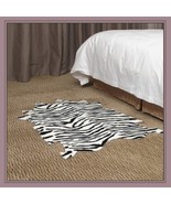 Fuzzy Zebra Striped Animal Print Faux Fur Area Floor Rug or Your Hot Rod... - $122.59 CAD