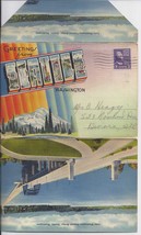 GREETINGS FROM SEATTLE WASHINGTON Souvenir PostCards Picture Pack of 18, 1950, C - £4.70 GBP