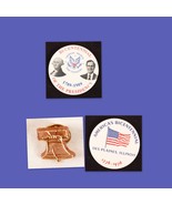 Bicentennial Pin Buttons George HW Bush Des Plaines, IL Liberty Bell - $18.69