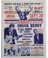 Chuck Berry ORIGINAL handbill early 1960s Elks Ball St Nicholas Arena - $10,453.77 MXN