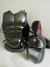 Medieval Roman Greek Muscle Jacket With Armor knight helmet x-mas gift - $310.96