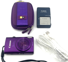 Canon PowerShot ELPH 310 HS Digital Camera Purple IXUS 230 12.1MP 8x Zoom MINT - £241.90 GBP