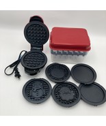 Dash Multi-Plate Mini Waffle Maker 7 removable Plates Used Great Con No Box - $339.26 MXN