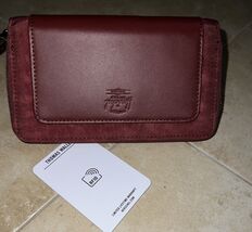 NWT Herschel Supply Co Thomas zippered wallet Port brick red - $29.67