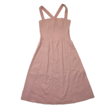 NWT Theory Bustier Sun Dress in Pink Ballet Eco Crunch Linen Apron Tank Dress 6 - £56.94 GBP