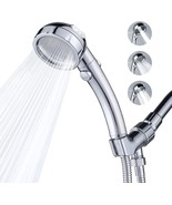 High Pressure Shower Head with handheld ON/Off Switch,3-Settings Adjusta... - £19.78 GBP