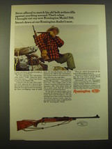 1966 Remington Model 700 Rifle Ad - Steve offered to match his old bolt-action  - $18.49