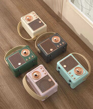 Color: GREEN W/HANDLE - Retro Look FM Radio And Bluetooth Speaker - $64.16