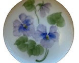 Andrea by Sadek Porcelain Candle Jar Topper Style A White with Pansies - $9.12