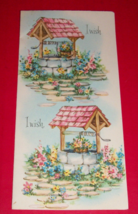 Greeting Card Paper Wishing Well Birthday Wish Decor Collectible Home Treasure - £3.71 GBP