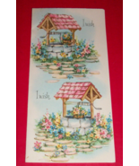 Greeting Card Paper Wishing Well Birthday Wish Decor Collectible Home Tr... - $4.74