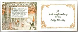 1915 birthday card signed Carlson Elves Martin&#39;s Book magazine vintage - £11.00 GBP