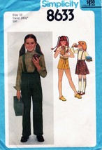 Girls&#39; PANTS &amp; SHORTS Vintage 1978 Simplicity Pattern 8633 Size 10   UNCUT - £9.42 GBP