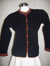 Embroidered cardigan,Jacket knitted of Alpaca wool - £202.70 GBP