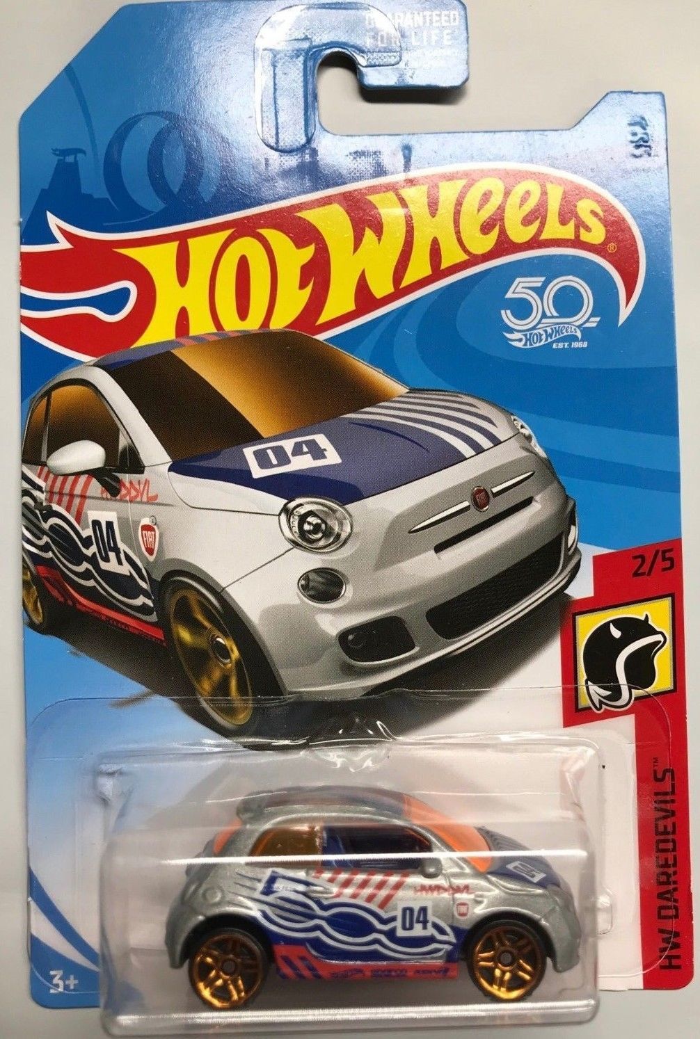 Hot Wheels Daredevils - FIAT 500 - Silver - $9.95