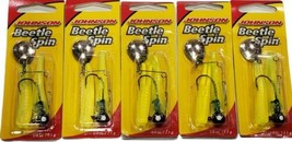 Johnson Beetle Spin Bsvp 1/4 Oz. Yellow Black Stripe Lot Of 5 New - £21.12 GBP