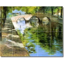 William Chase Waterfront Painting Ceramic Tile Mural BTZ01615 - £157.32 GBP+