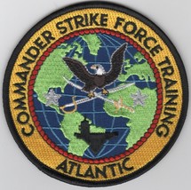 4&quot; Usn Navy Commander Strike Force Training Atlantic Embroidered Jacket Patch - £23.17 GBP
