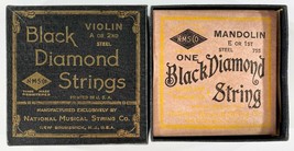 1930s BLACK DIAMOND STRINGS Vintage BOX Mandolin E Or 1st Steel 755 Nati... - $19.98