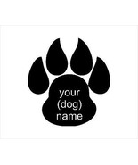 Dog Pitbull Paw Vinyl Sticker custom wall car door gate warning sign dec... - $84.33 MXN