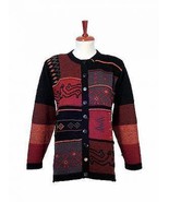 Ethnic long cardigan,made of pure Alpaca wool - £217.42 GBP