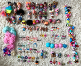 Lol Surprise! Dolls Lot Mini Figures w/ Accessories Pets Wigs Clothes Bottles - £37.19 GBP