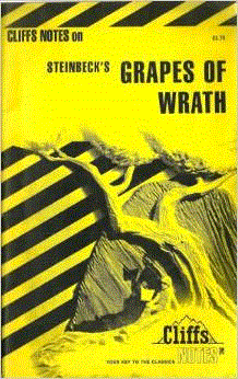 Cliffs Notes on Steinbeck&#39;s GRAPES OF WRATH (used paperback) - $10.00