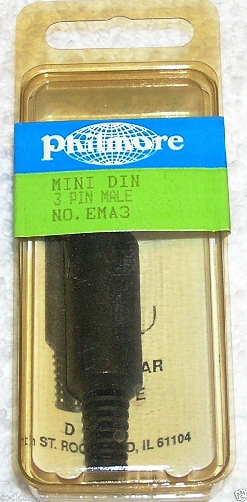Primary image for Philmore 3 Pin Male Mini Din Plug Part Number EMA3 - NOS