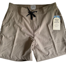 Trunks Surf &amp; Swim Co Men Multi Purpose Shorts 6.5 in  L Stretch Oak Tree Tan - £13.12 GBP