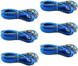 6 Pcs | 2 Rca To Rca Interconnect Hifi Audio Cable Male Connector Wire 1... - £40.78 GBP