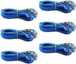 6 Pcs | 2 Rca To Rca Interconnect Hifi Audio Cable Male Connector Wire 1... - £40.89 GBP