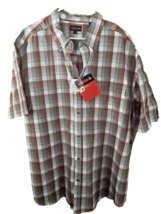 Wolverine Mens Button Up Shirt XXL Plaid Short Sleeve Cotton Pocket Casu... - $26.70