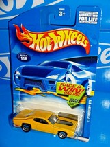 Hot Wheels 2002 Mainline Release #116 &#39;71 Plymouth GTX Yellow w/ 5SPs - £2.34 GBP