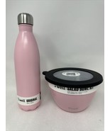 NEW Swell Stainless Steel Salad Bowl Kit Pink Peony 8 Cups AND 25 Oz Bottle - £54.05 GBP