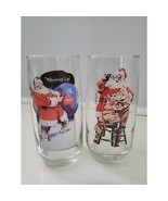 Vintage 1980 Coca Cola Haddon Sundblom Santa Christmas Glasses Series 2 ... - $12.98