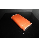 Tobacco Colored Leather Cigar Carrying Case with Cutter 5.75&quot; L closed - $95.00